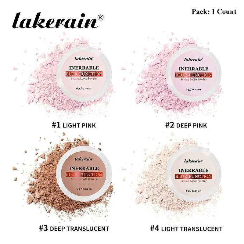 BLUR-FUNCTION SETTING LOOSE POWDER, Makeup Powder, Blurring Face Powder, Long-Lasting, Oil-Control & Pore-Blurring, Lightweight Loose Powder for Matte Finish, Sweat-Proof & Transfer-Resistant, Ideal for Oily/Combination Skin Summer Long-Wear