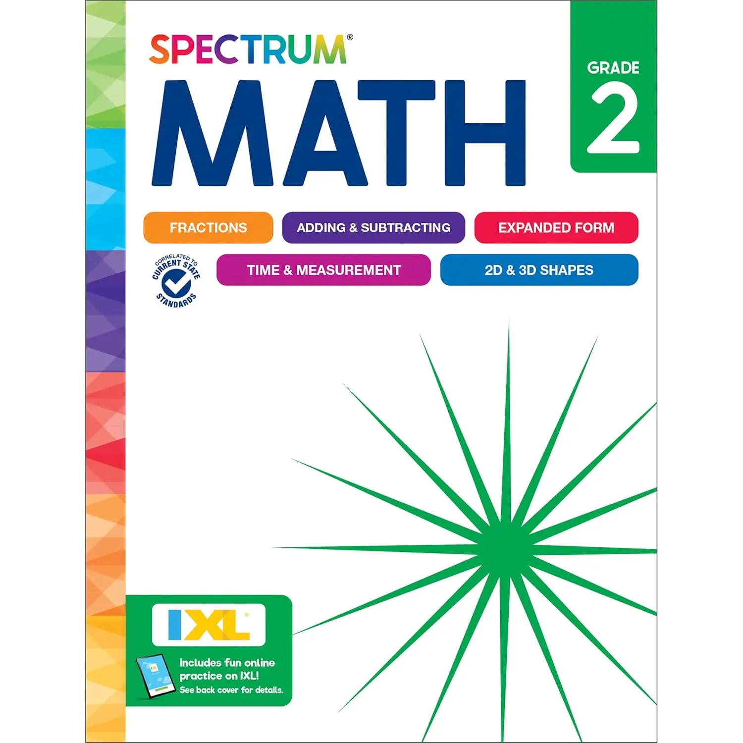 Spectrum 2nd Grade Math Workbook, Mathematics Activity Book for Kids Ages 7-8, Addition, Subtraction, Fractions, Telling Time, and More, Classroom or Homeschool Curriculum