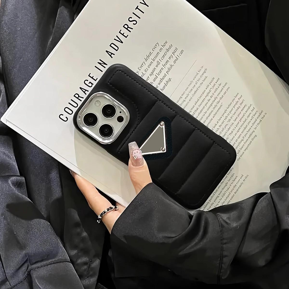 Luxury Shockproof Down Jacket Puffer Case For iPhone 17 16 15 14 Pro Max Leather Trendy Phone Cover Protective Protection Cellphone Protector