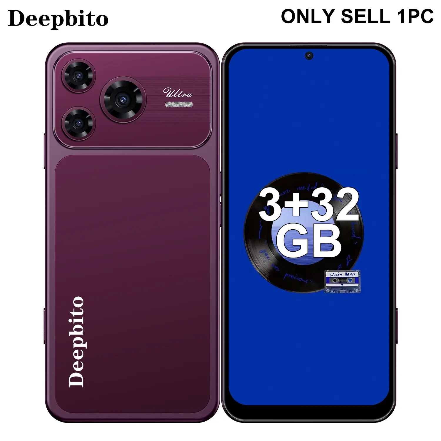 Deepbito-18 Pro Max 4g Smartphone, Mtk6739 Chip, 3+32GB Storage, 2+5mp Camera, 3500mah Battery, Bluetooth-compatible WiFi GPS, Ideal Backup Phone