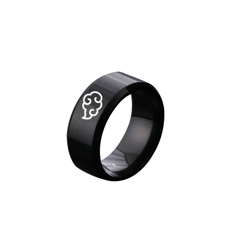 Anime Jewelry Ring Akatsuki Cloud Ring Stainless Steel 4 Color Finger Ring For Women Men Accessories