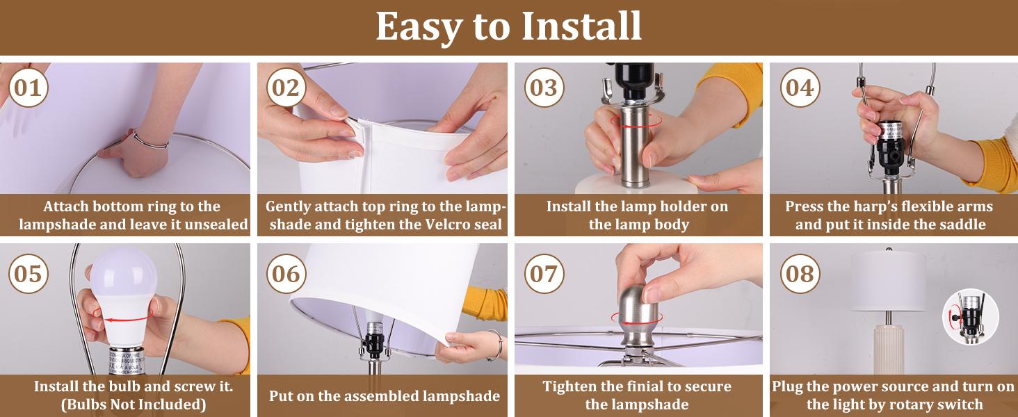 28’’ Modern Ceramic Table Lamps Set of 2 for Living Room, Farmhouse Vintage Bedside Table Lamps with White Linen Shade, Rustic Bedroom Ceramic Lamps for Nightstand Home Office End Table Dorm