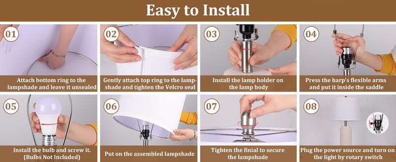 28’’ Modern Ceramic Table Lamps Set of 2 for Living Room, Farmhouse Vintage Bedside Table Lamps with White Linen Shade, Rustic Bedroom Ceramic Lamps for Nightstand Home Office End Table Dorm