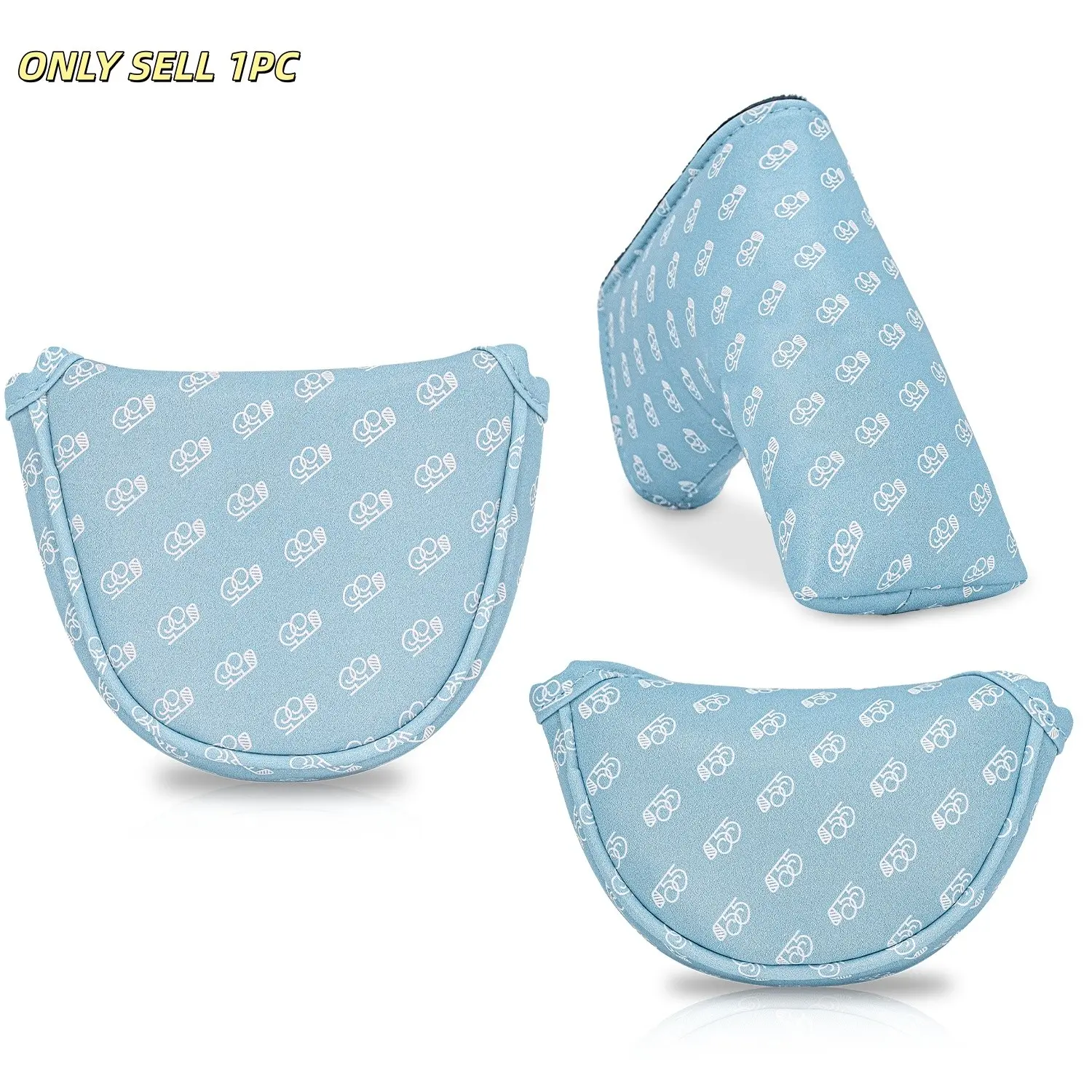 Golf Club Head Cover, Putter Cover, Golf Accessory, Driving PU Waterproof Material, Simple Blue Style, Protects Golf Clubs, Ideal for Golf Enthusiasts