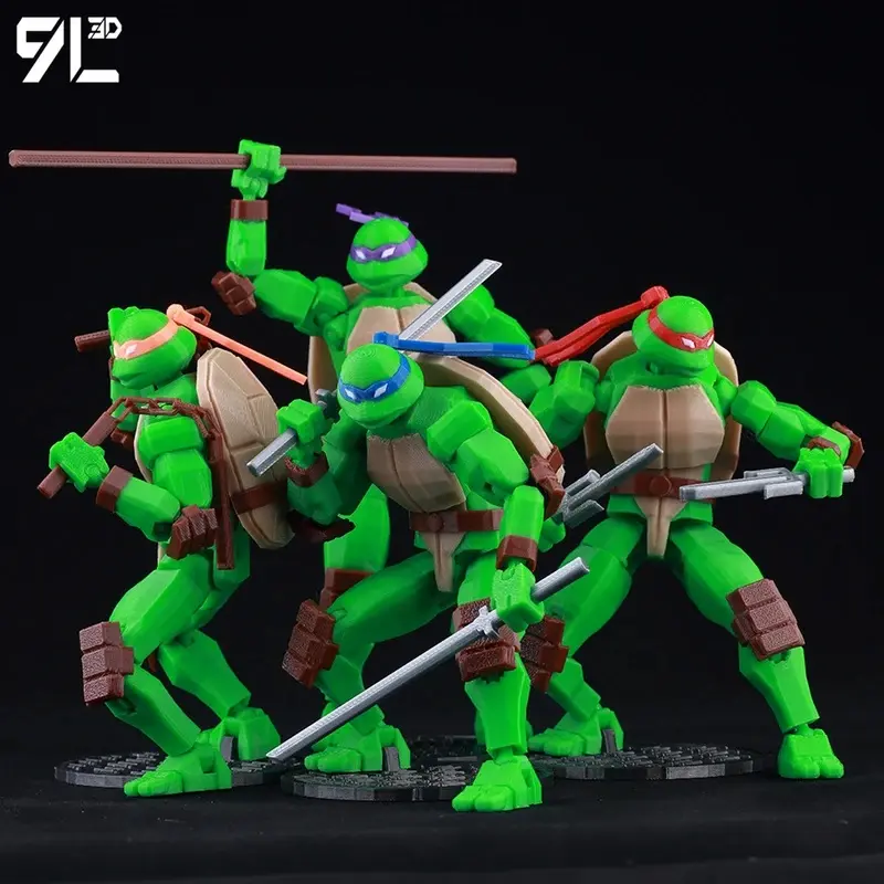 9L 3D Printed Titan 13 American Comics Donatello TMNT Poseable Figure Superhero Dummy 13 Multi-Jointed Shapeshift Mannequin Toys