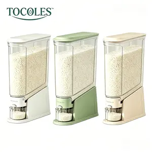 Narrow-mouth sealed grain storage container, 11 lb/22 lb large capacity, BPA-free food-grade grain box, insect-proof and moisture-proof, one-press design for grains, beans, pet food, kitchen storage. Please check size before purchase#SummerWins