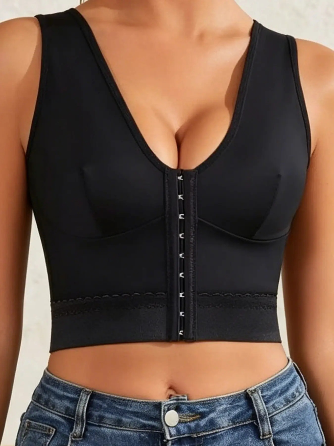 1 Count Women's Wide Shoulder Straps Body Shaper Tops, Fajas, Comfortable Breathable Tummy Control Slim Elastic Corset, Colombian Shapewear, Core Compressipn Shaping Vest with Hooks Closure, Suitable for All Day Wear & Yoga