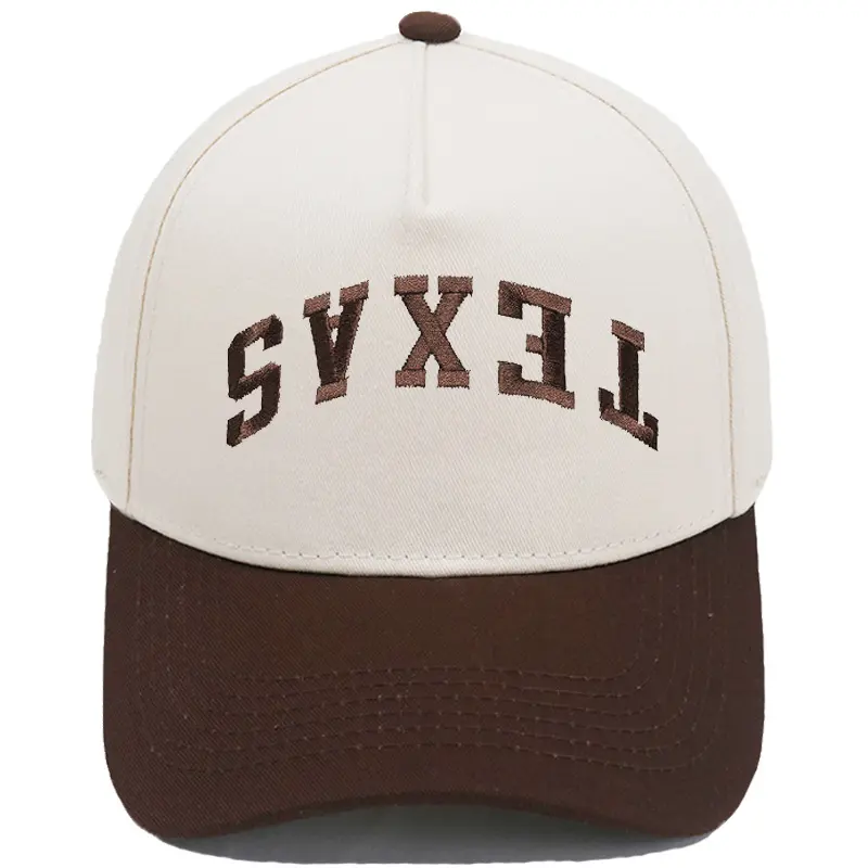 Retro "TEXAS" State Pride Embroidered Baseball Cap - Vintage Two-Tone Dad Hat, Southern Aesthetic Snapback Sun Hat for Texas Lovers & Rodeo Fans