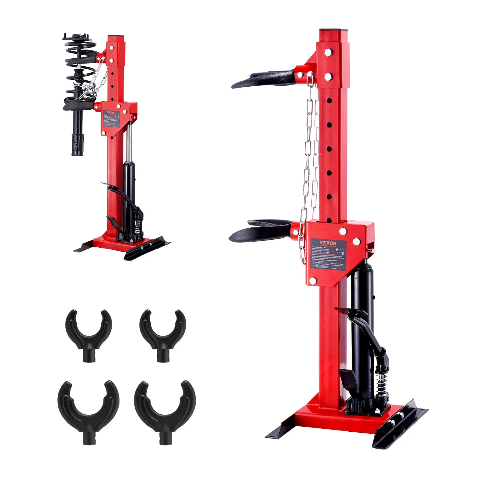 【DealsForYouDays】VEVOR Strut Spring Compressor, 4.5 Ton/9920 LBS Hydraulic Jack Capacity, 1 Ton Rated Compression Force, Auto Strut Coil Spring Compressor Tool, Hydraulic Spring Compressor for Strut Spring Removing