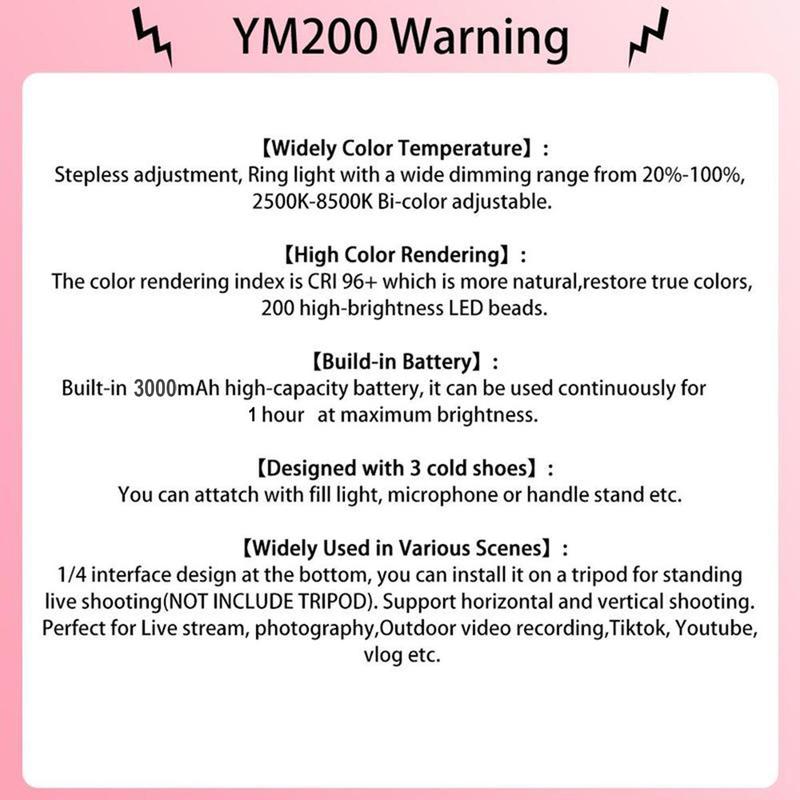 Portable Handheld Ring Fill Light, USB Rechargeable Phone Selfie Light, Desktop Selfie Light, Selfie Light Stand, Phone Accessories for Live Streaming, Vlogging & Photography, Protective, Ringlight