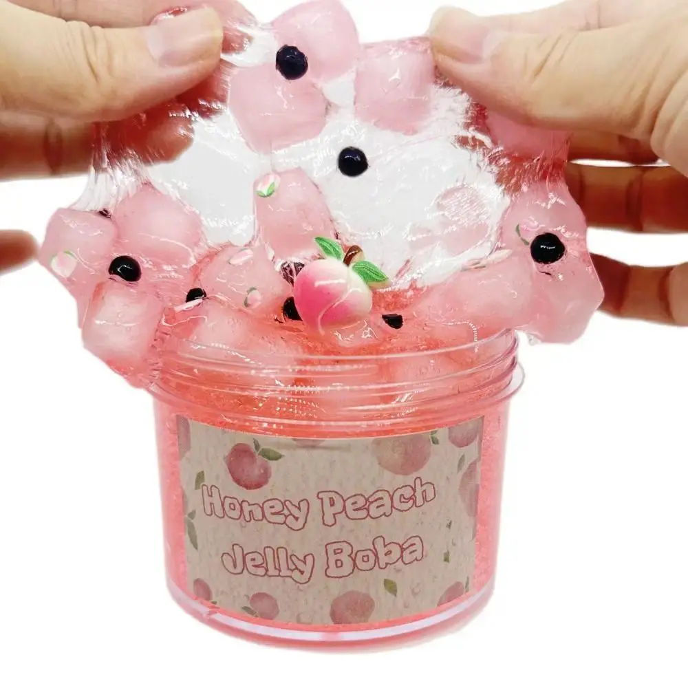 Soft 300ml/70ml Slime Kit Fruit Crunchy Stress Relief Crystal Slime Non-Sticky Glitter Clear Slime Party Favor Gifts