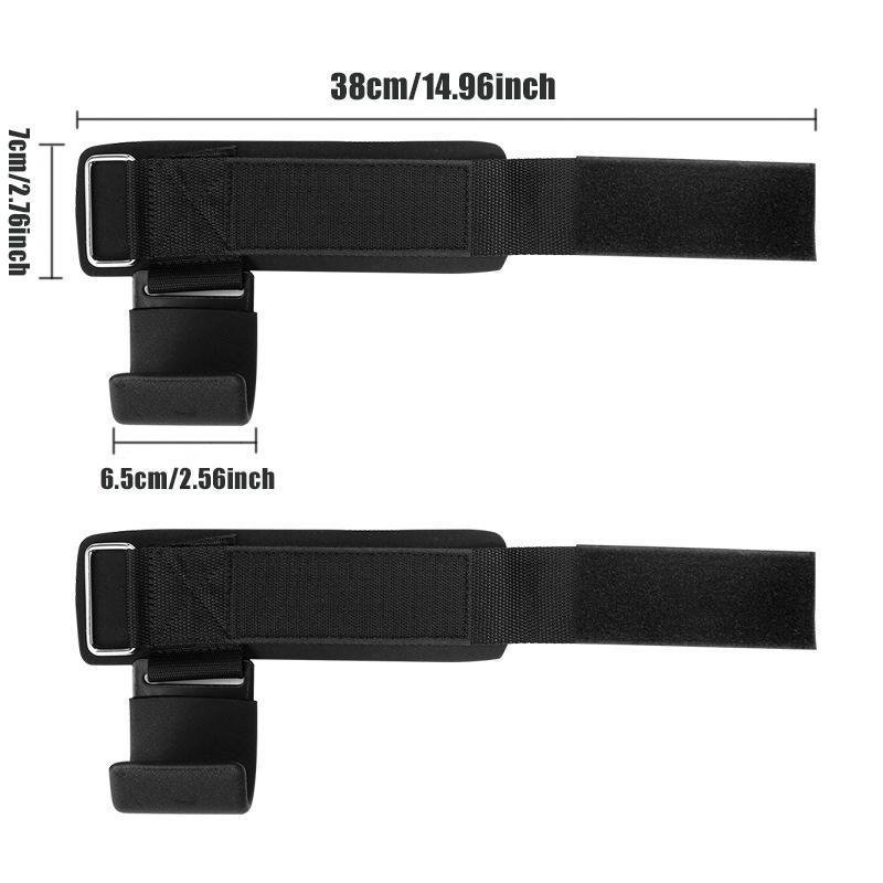 Weight-Lifting Hooks, 1 Pair 5mm Thick Wrist Padding, Weight Lifting Grips for Powerlifting, Shrugs & Rows, Gym Lifting Straps with Pull-Up Hooks