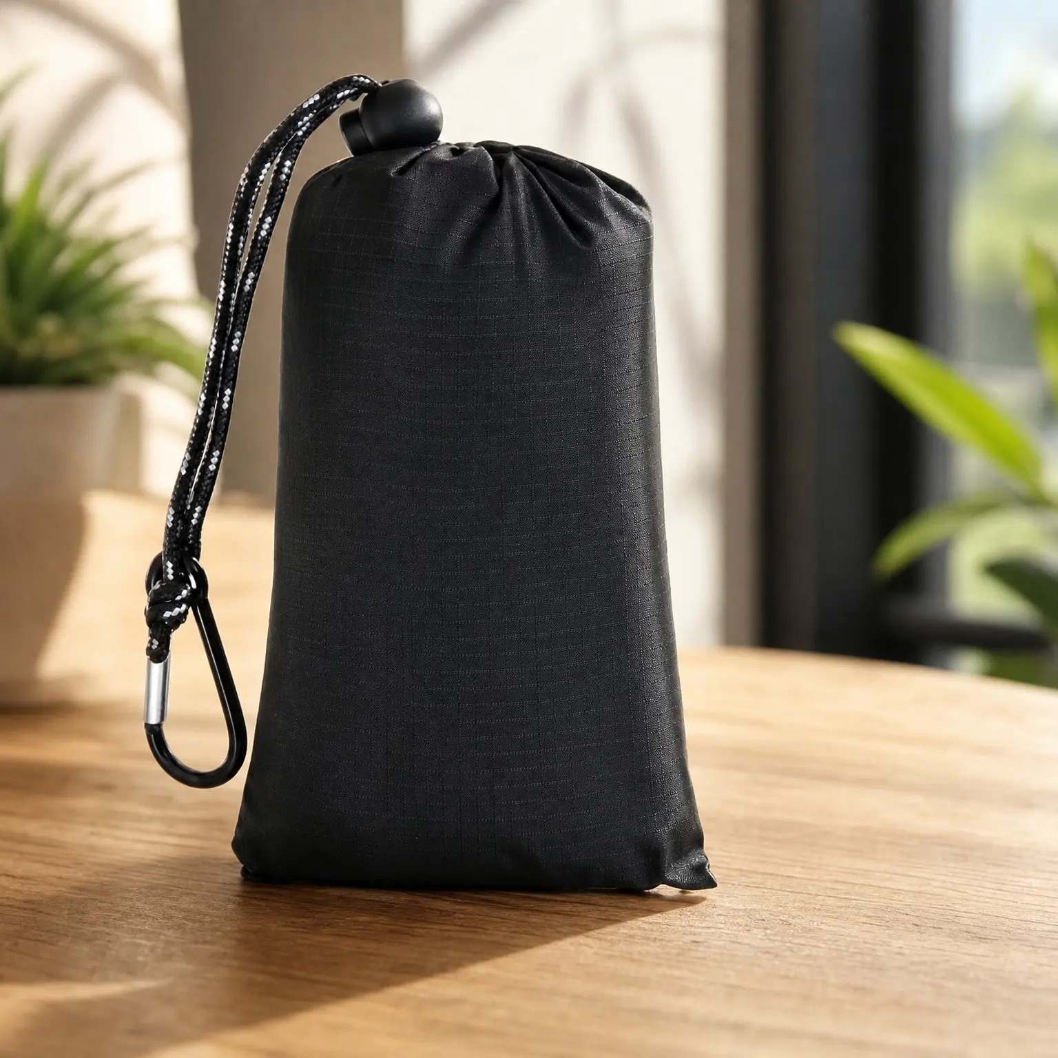 Compact Sandproof Waterproof Pocket Blanket with Stakes & Carabiner – Lightweight Packable Tarp for Picnic, Beach, Festival, Camping, Hiking, Backpacking, TravelGift