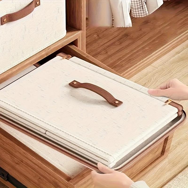 Set of 2 Collapsible Storage Containers with Covers - Spacious, Efficient Storage Solution for Garments, Bedding, Playthings, And Literature, Under-Bed Storage Set of 2 Collapsible Storage Containers with Covers - Spacious, Efficient Storage Solution for Garments, Bedding, Playthings, And Literature, Under-Bed Storage