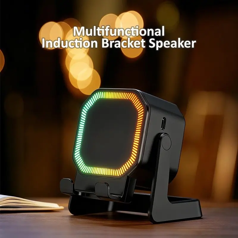 Multifunctional Sensor Stand Speaker, Desktop Phone Tablet Holder, Bluetooth-compatible Speaker with RGB Lights, Perfect Gift for Holidays and Birthdays