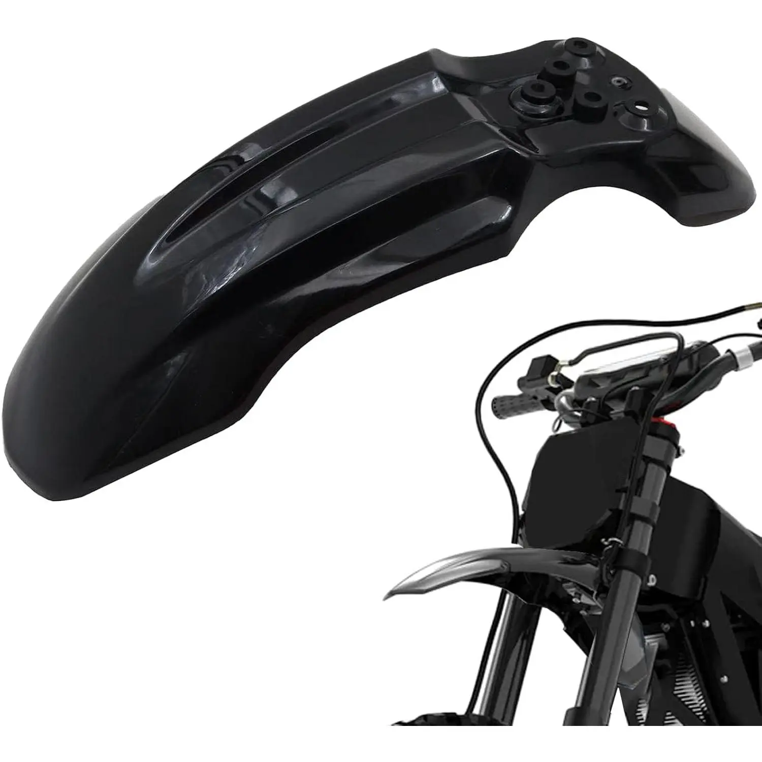 Compatible Fit for Tuttio Tutti Soleil 01 Electric Dirt Bike Front Fender Mud Guard Mudguard (Black)