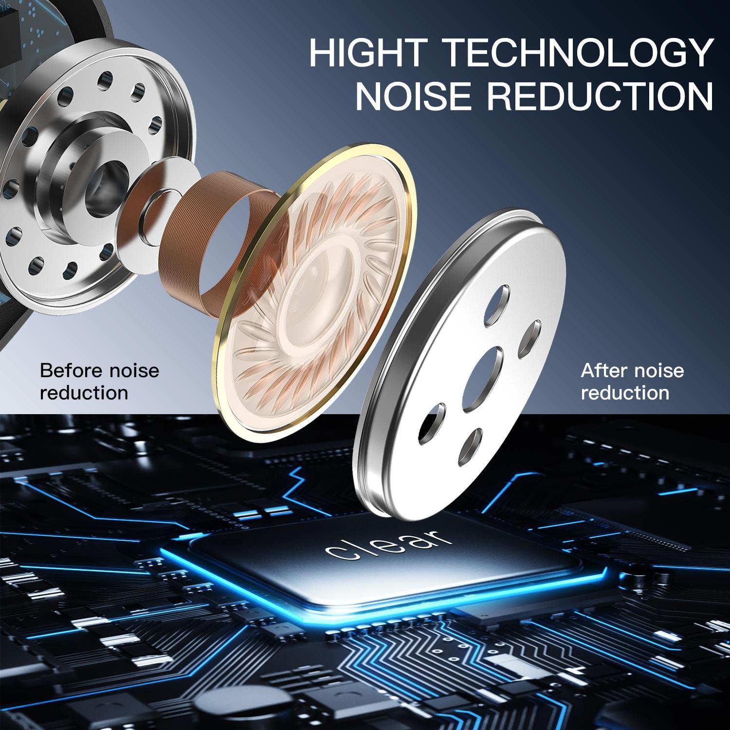 Sound Amplification Headphones - Wireless Rechargeable Earbuds Audio Headphone with Volume Control