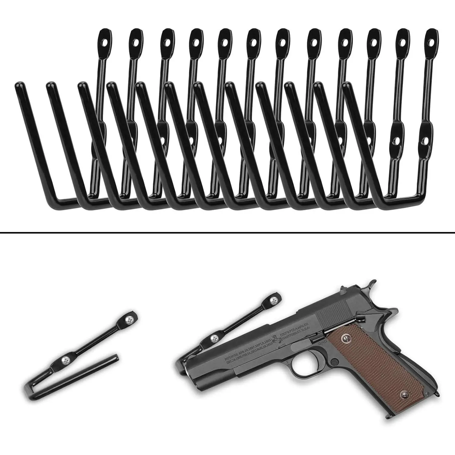 Pistol Wall Mount, Handgun Rack Hooks for Wall, Anti-Scratch Coating Handgun Hanger Pistol Organizer for Display, Gifts for Hunters