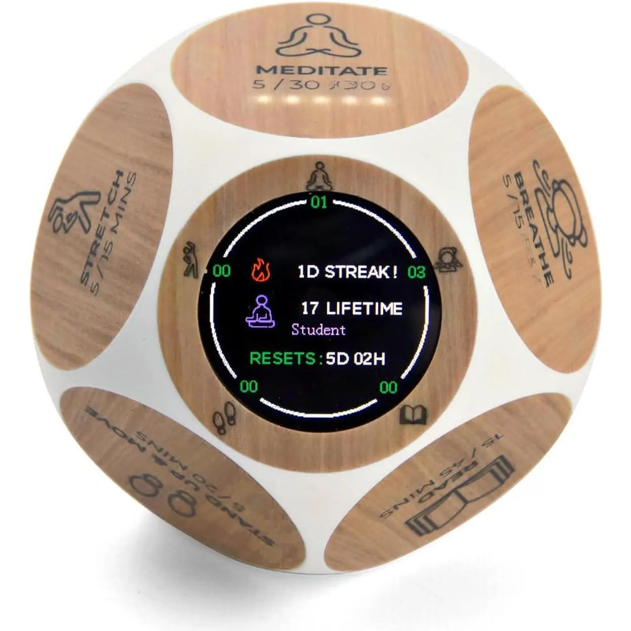 Focused Activity Timer &  | Promotes Work Life  & Productivity | Pomodoro 'Plus' w/ 5 Fixed timers + 5 curated  Activities | Office Desk Accessory | Mindfulness |