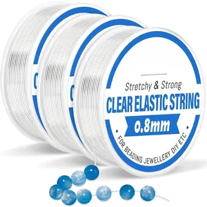 90M/0.8mm Elastic Bracelet String Cord  Stretchy Bracelet String Transparent Beading Thread Clear Bead Cord for Beading, Bracelet and  Making