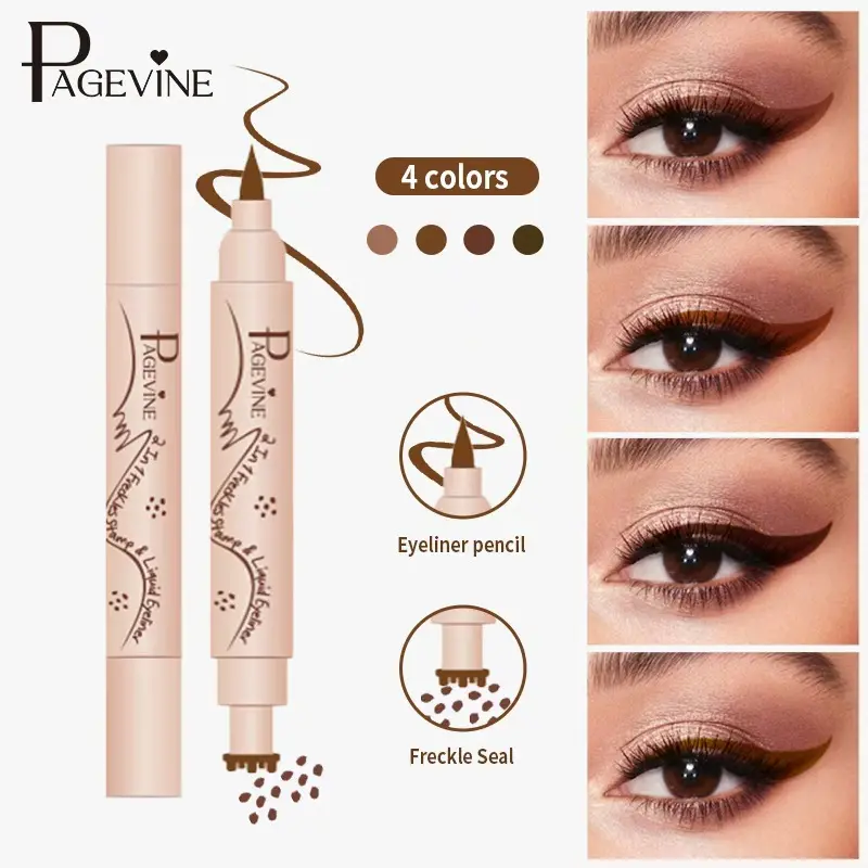 Dual-tip freckle pen with natural color, quick-drying, waterproof, easy to apply, spot pen, eyeliner, waterproof and non-smudging