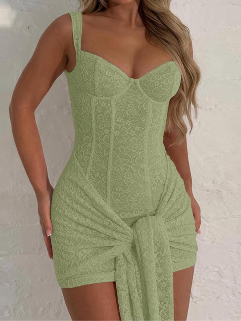 Women's Sleeveless Tank Dress, Fashion Women's Solid Color Backless Dress for Parties, Clubs and Nights Out