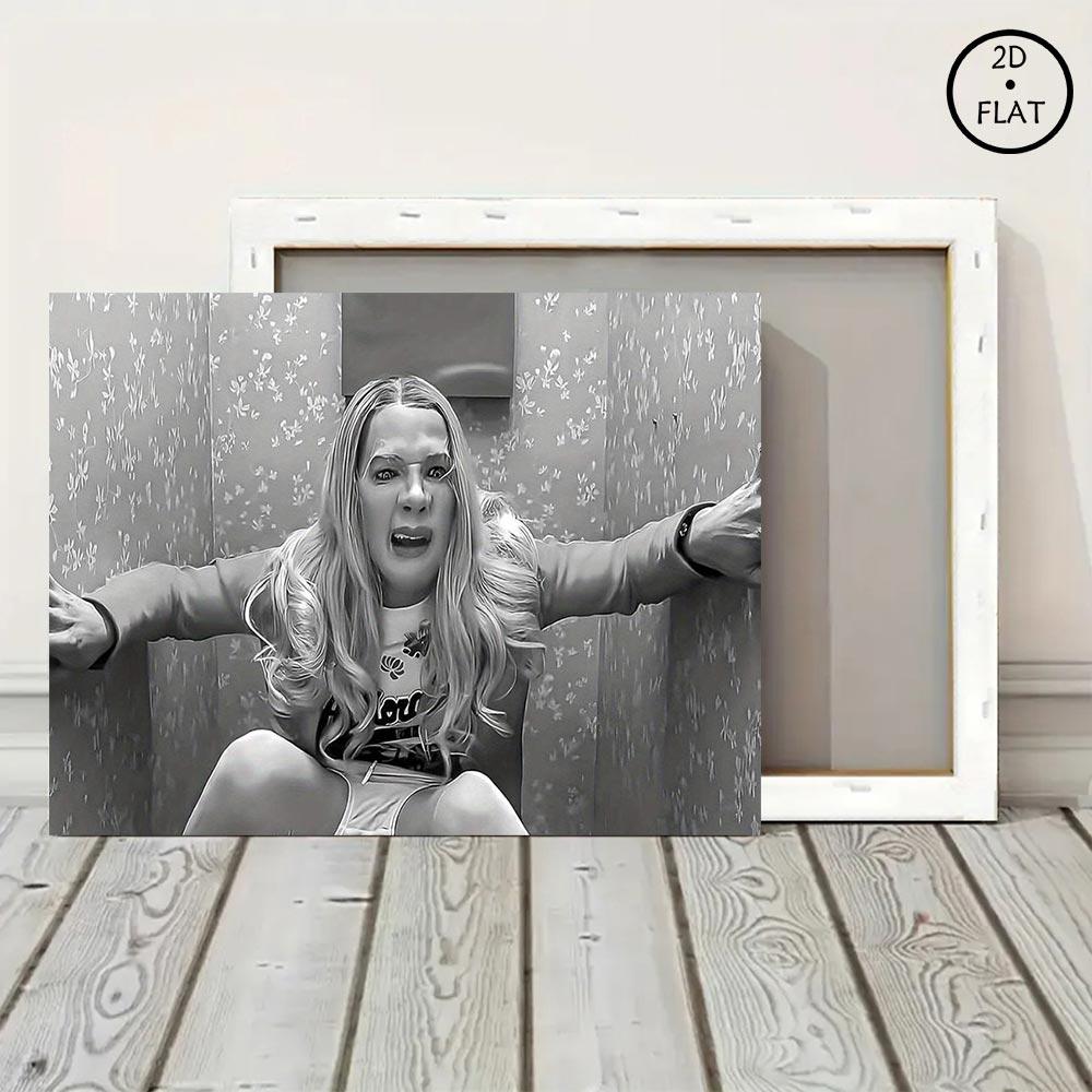 Modern Black and White Comedy Movie Poster Canvas Wall Art with Wooden Frame Vintage Hollywood Glamour Indoor Living Room Dorm Bathroom Decor