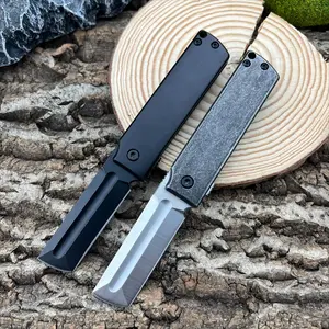 5915 Compact Folding Knife for Everyday Carry 8Cr13MoV Steel Blade 420 Steel Handle Outdoor Camping Fishing and Emergency EDC Tool Gift for Men and Women