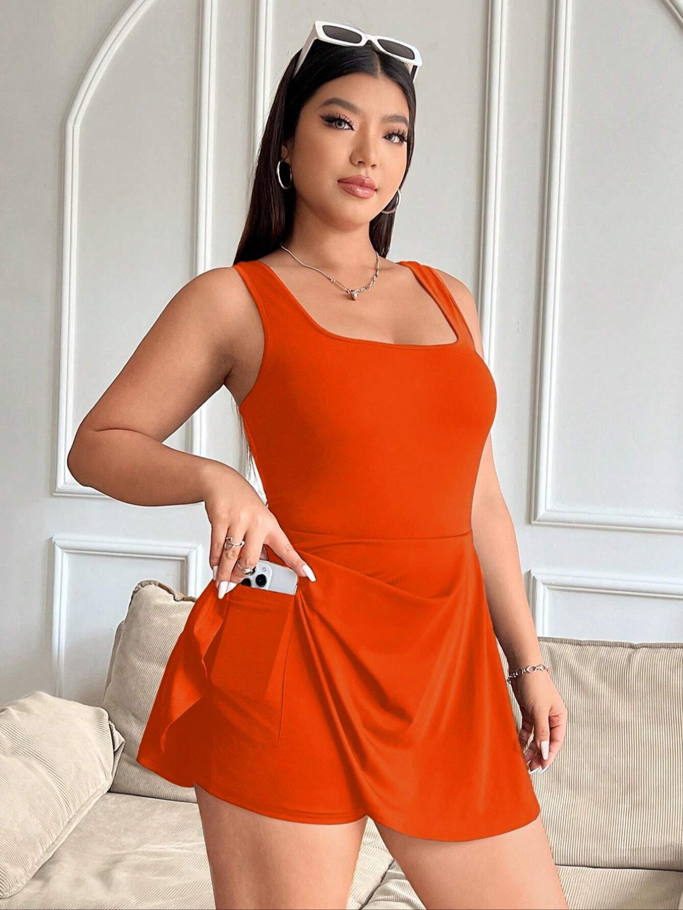 Women's Fashion Casual One-Piece Dress, Plus Size Ladies' Stylish Overall, Comfortable and Trendy Clothing for Daily Wear