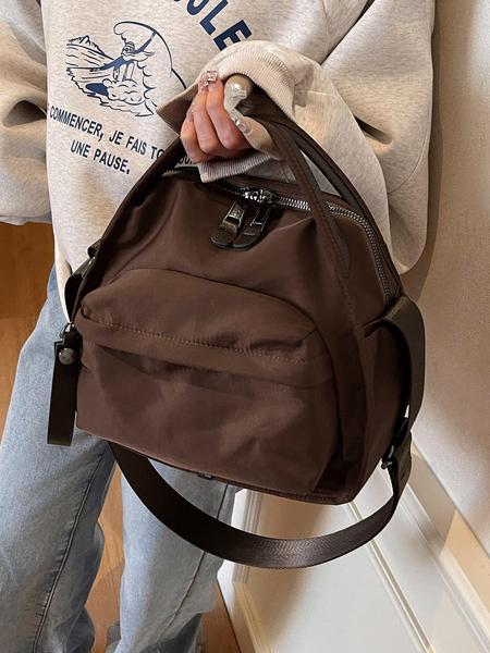 Women's Elegant Solid Color Shoulder Bag, Fashionable Zipper Crossbody Bag for Daily Use, 2025 Fall & Winter Versatile High-quality Daily Commuting Bag, Casual Commuter Bag