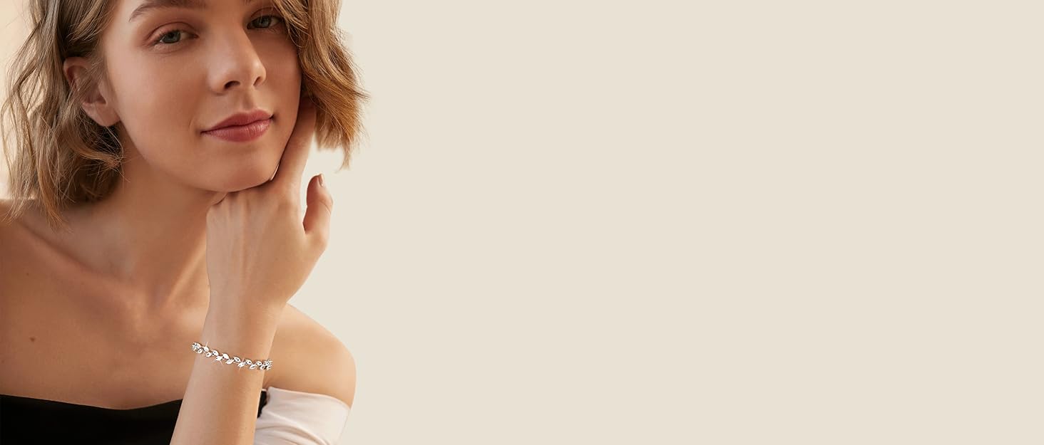 Viral Summer Tennis Bracelets For Women - Silver Plated Bracelet Stack Cubic Zirconia CZ Diamond Adjustable Stackable Bracelets Set For Prom Wedding Jewelry Gift 3Pcs