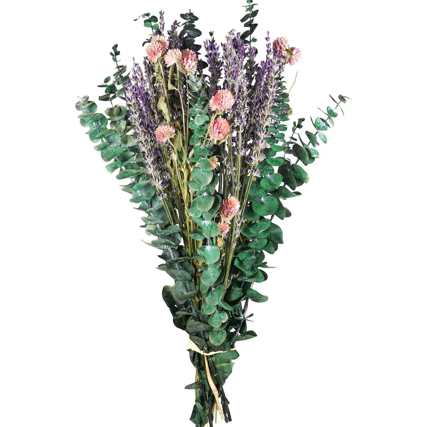 54 Pcs Dried Eucalyptus Stems & Lavender Flowers Bundle for Shower Natural Fresh Eucalyptus Leaves Hanging Eucalyptus Shower Plants for Home and Wedding Decorations