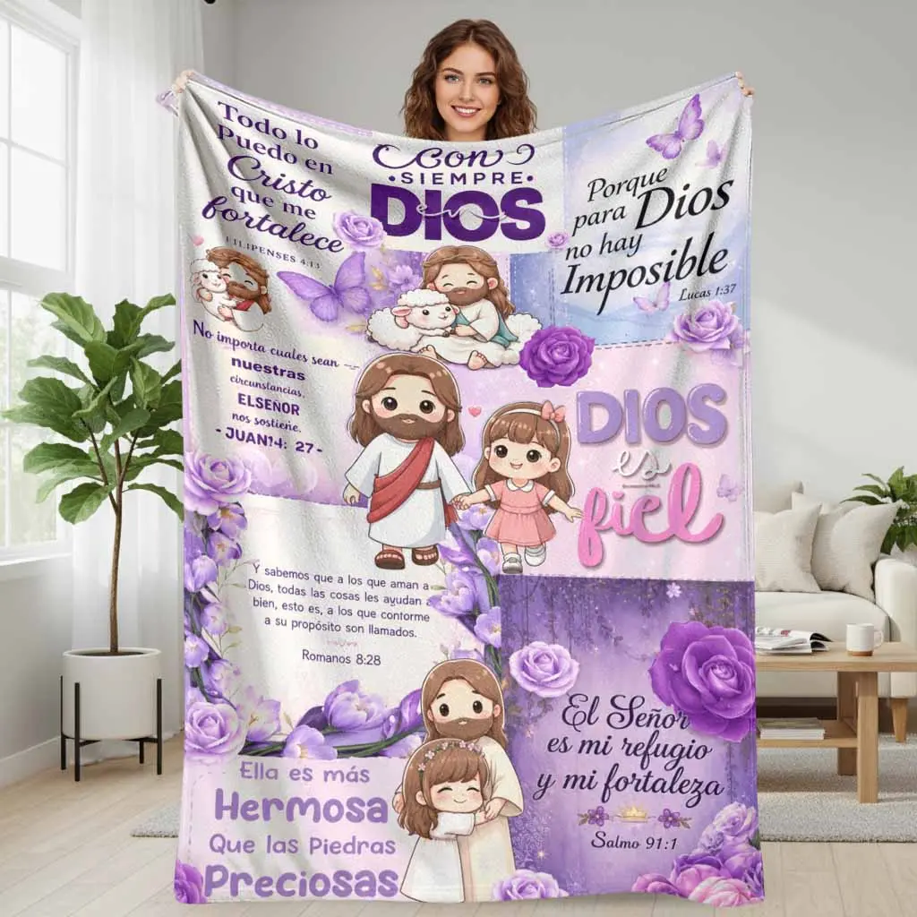 Inspirational Jesus Flannel Blanket  Religious Faith Scripture Print  UltraSoft Breathable Lightweight Material  Perfect for Living Room Couch Sofa Decor  Warm Bedding Throw for Prayer Worship Meditation  Meaningful Spiritual Gift for Housewarming Anniver