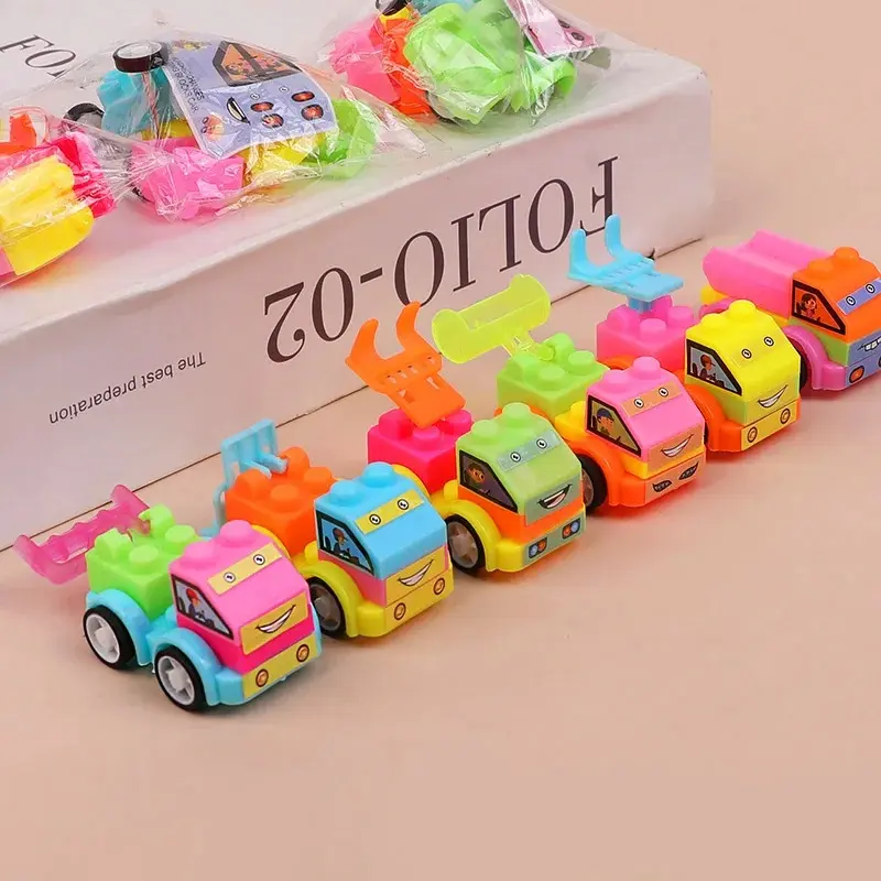 DIY Puzzle Building Block Car Kids Birthday Party Favors Construction Vehicle Toys Goodie Pinata Fillers Christmas Gift
