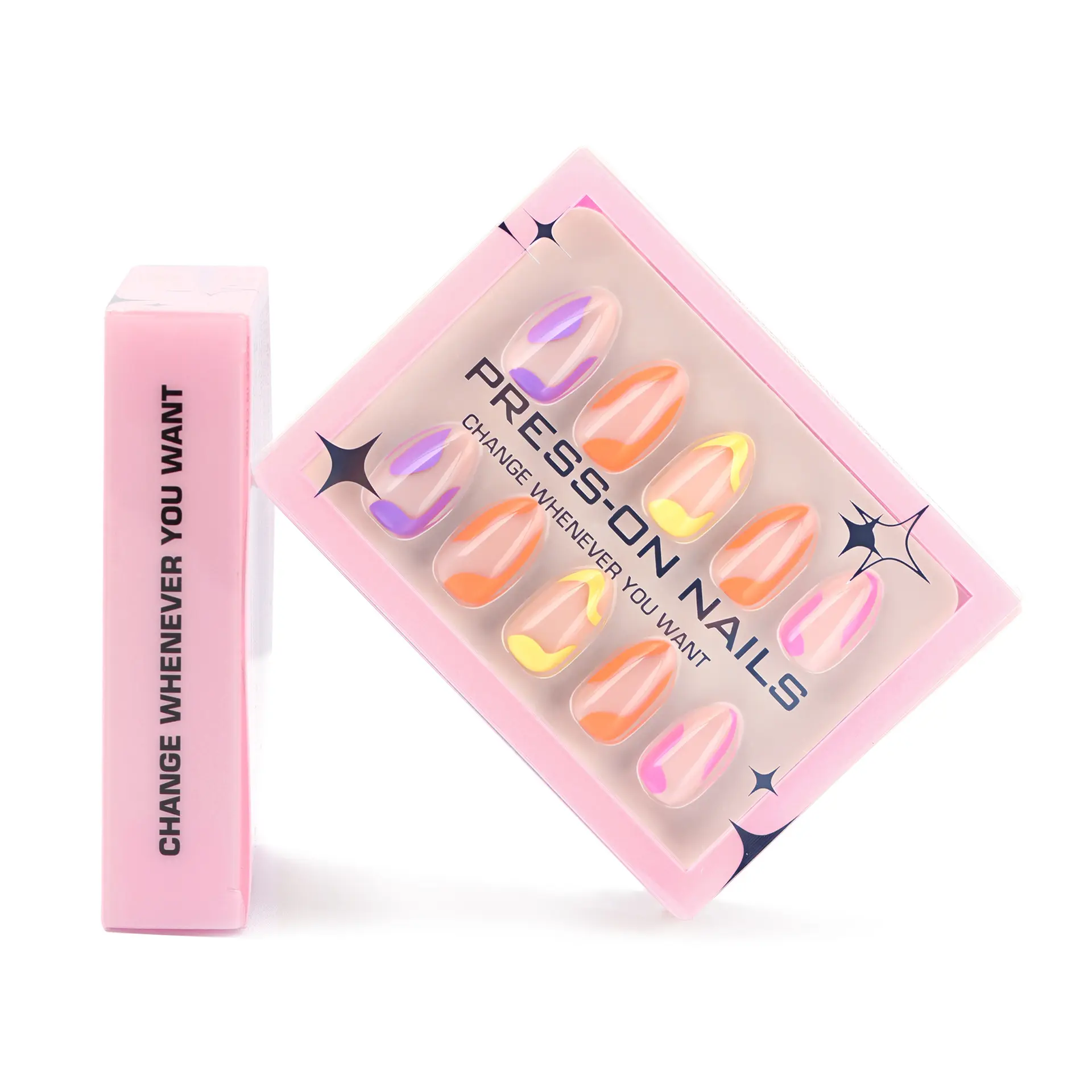 30 Pcs Press On Nail Sets, Full Coverage Fake Nails Kit with Tools for a Chic & Trendy Artificial Manicure, Fashion, Gd27