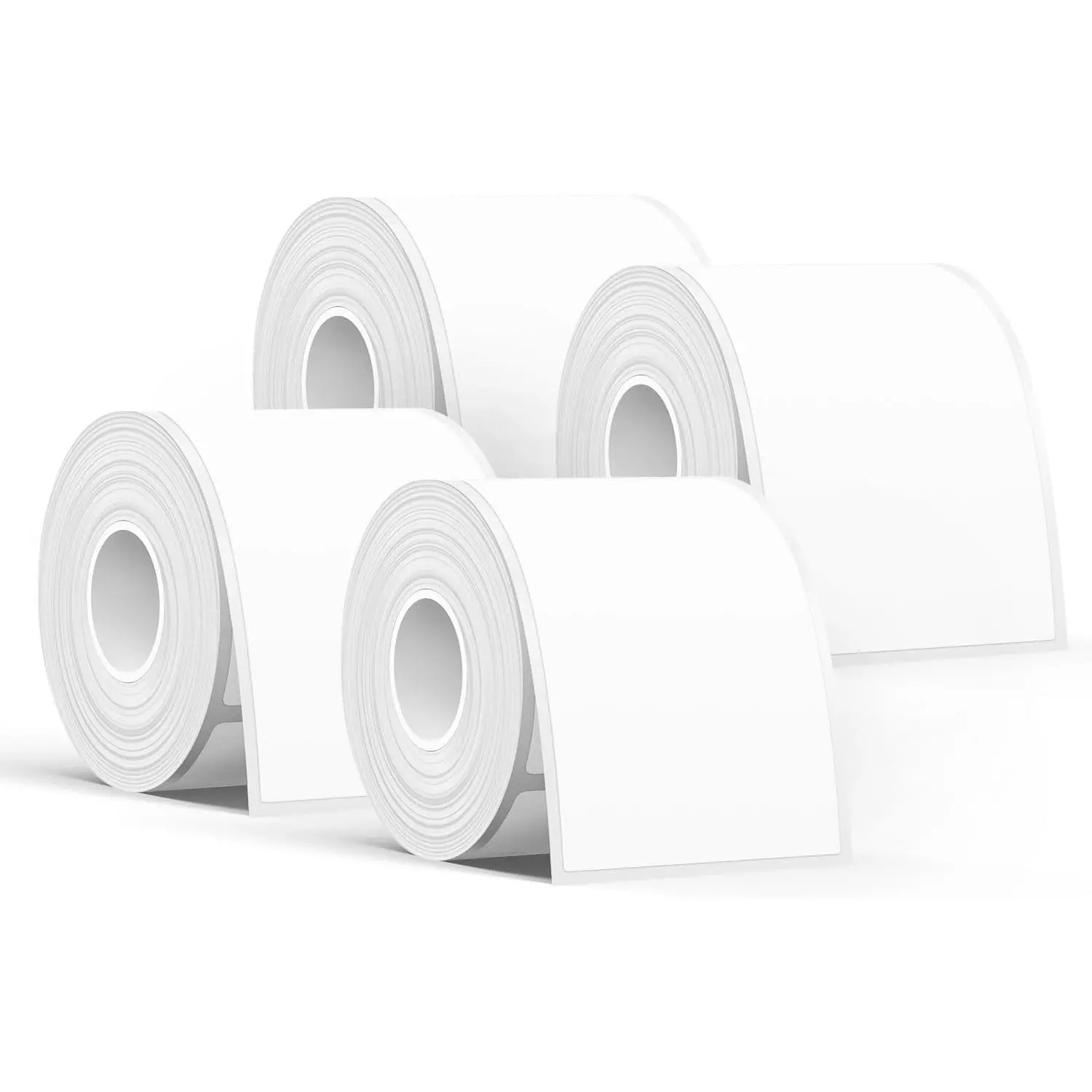 T50M Series Label Maker Tape, 4 Rolls 1.96'' × 3.14'' (50mm × 80mm) 100 Labels/Roll Genuine Laminated Thermal Label Tape, Waterproof Oilproof Highly Adhesive Auto Detect Labels, Black on White