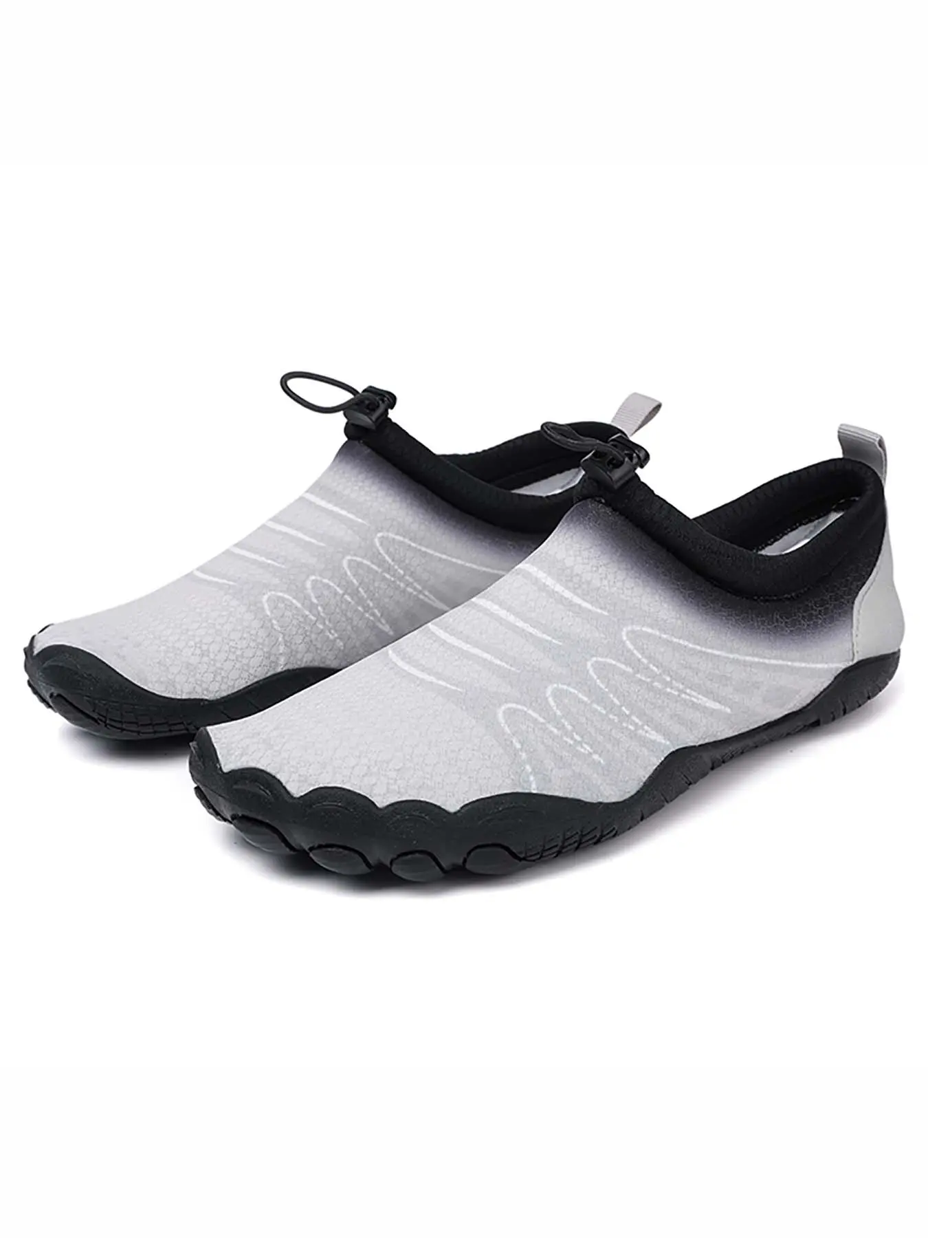 Men's Color Block Anti-Collision Sporty Water Shoes, Quick-Dry Drainable Barefoot Beach Shoes, Amphibious Sneakers for Outdoor Wading, Swimming, Fishing, Hiking, Indoor Gym and Daily Casual Outfits
