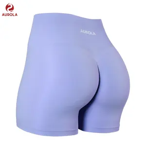 AUROLA Dream Workout Shorts for Women Roll Up,Seamless Soft Smooth Gym Yoga Scrunch Active Shorts,May not squat proof