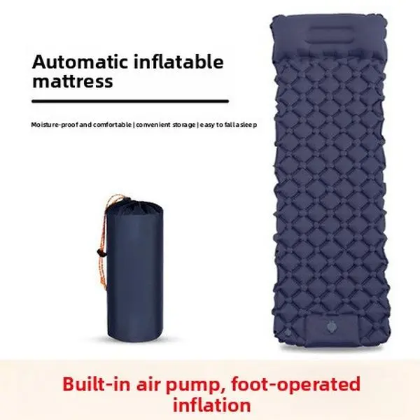 Outdoor mattress, automatic inflatable mattress, outdoor camping tent sleeping pad, foot-operated portable air mattress, single and double sleeping pad