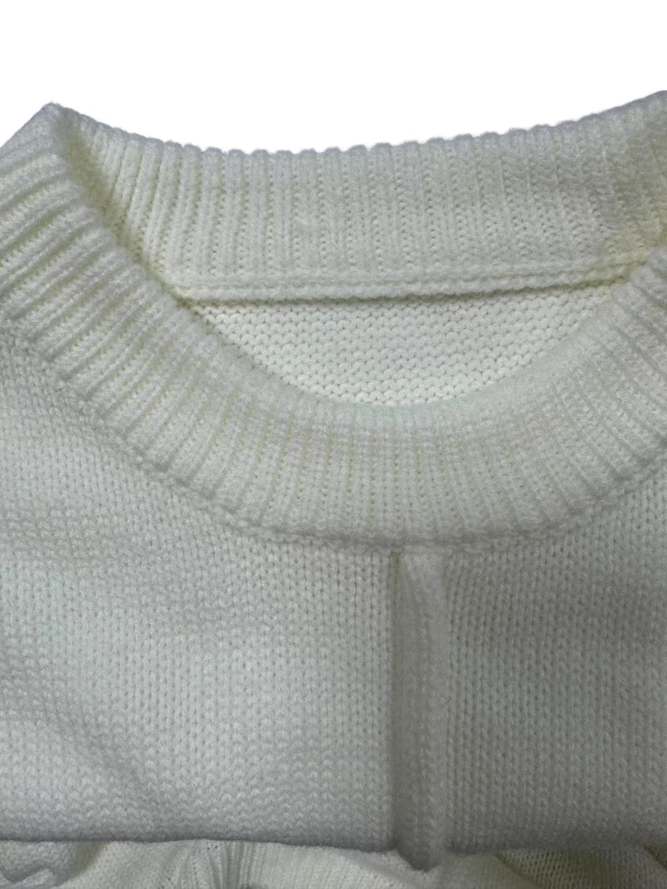 Women's Fall Winter Casual Fitted Knit Sweater, Round Neck Long Sleeve Pullover, Fashionable Simple Style, Versatile & Elegant Design Womenswear