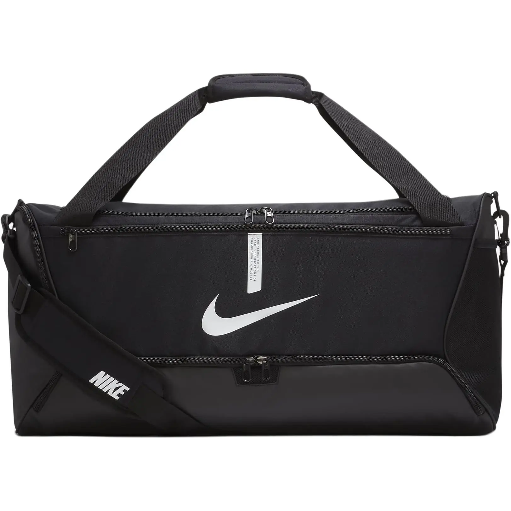 Nike 60L Academy Team Duffel Bag - Unisex Durable Sporty Gym Bags for Travel, Black Sports & Outdoor Accessory