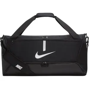 Nike 60L Academy Team Duffel Bag for Men and Women – Durable Sporty Travel Gym Bag in Black