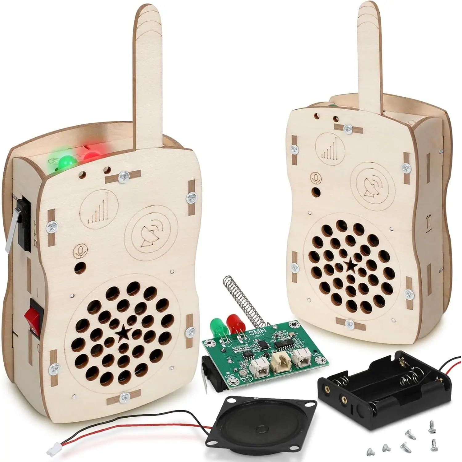 Projects Walkie Talkies Toys for Boys Age 8-12 12-14 Science Kit Building Own DIY Electronics Kit for Kids Science Experiments Kid 9-12 Boy Toys Birthday Gift 8 9 10 11 13 Year Old Teen Girl
