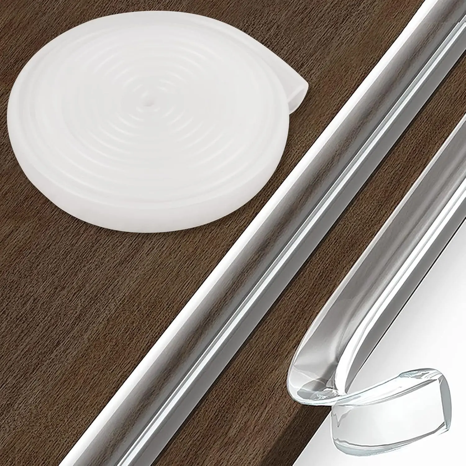 Edge Protector, 100% Silicone, Soft Corner Protectors for Kids, Pre-Tape Adhesive, Furniture-corner Safety Bumpers (3.3ft, Clear) | Soft Edge Protector With Pre-Taped Adhesive, Clear Edge Protector Strip,Child Drawer Furniture Cabinet Bumper