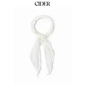 Cider FLOWER DECOR POLKA DOT SILK SCARF