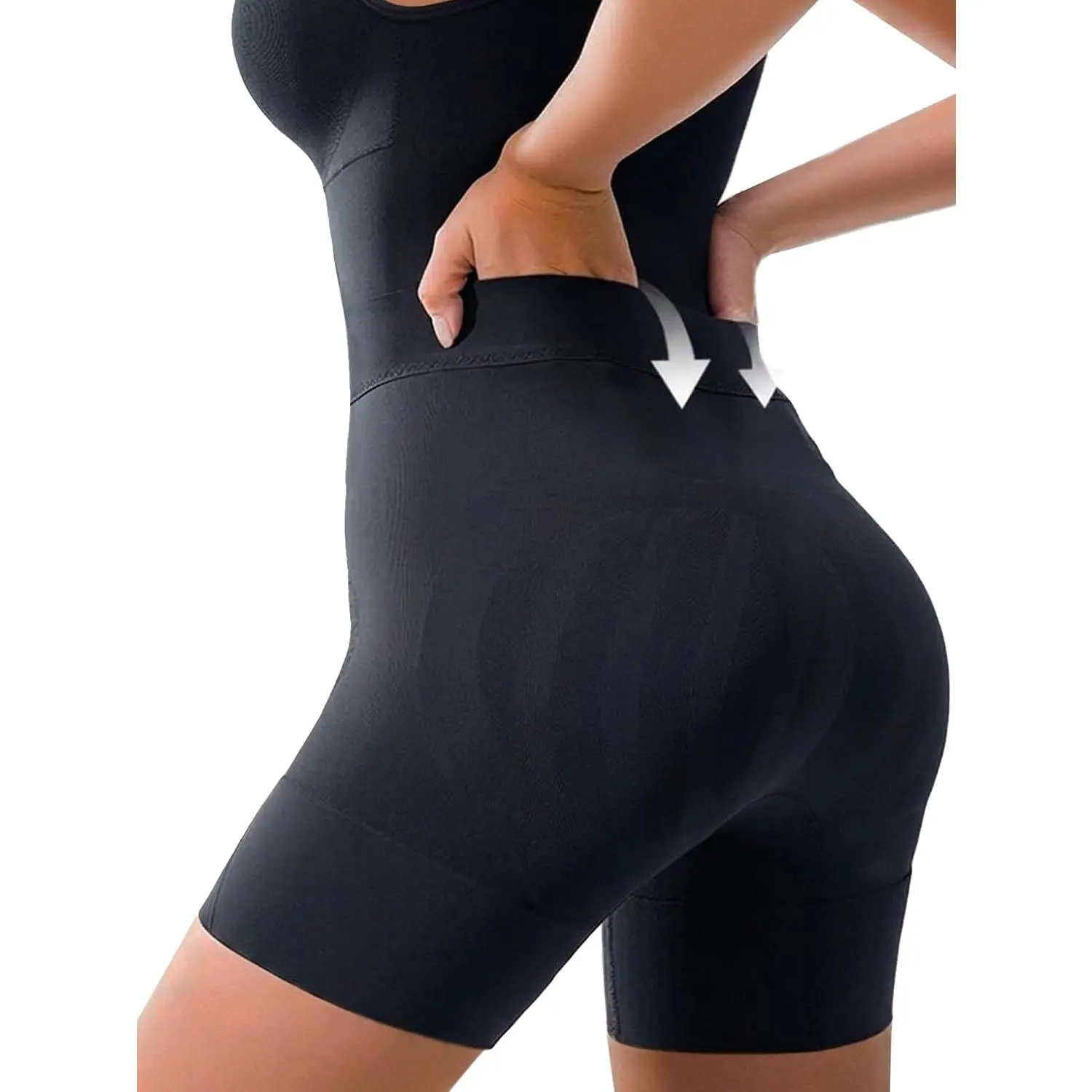 Bathroom Friendly Full Body Shapewear Bodysuit for Women | Seamless Butt Lifter Shapewear with Tummy Control Easy Off Curvy Faja Body Shaper