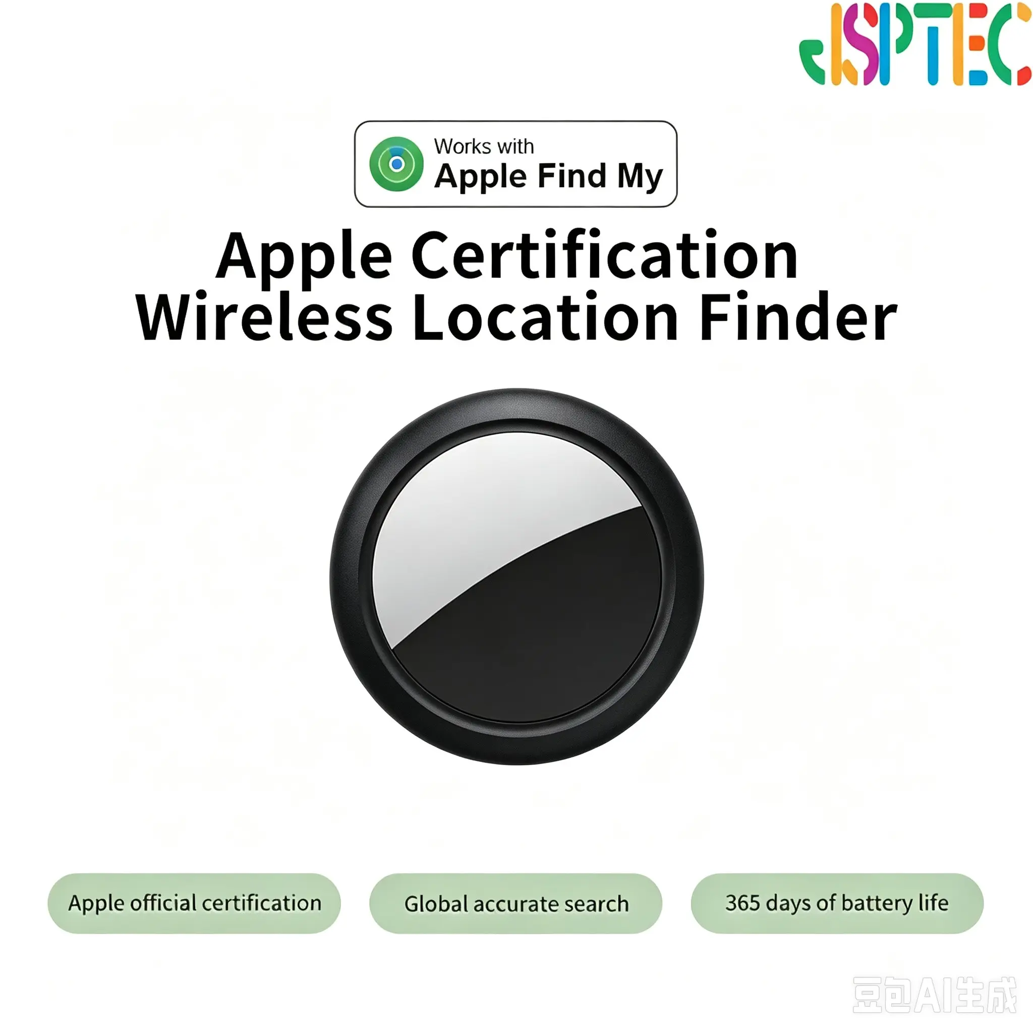 Airtag Bluetooth-compatible GPS Tracker, Ipx 5 Waterproof, Sport Tracking, Find My Elderly Kids Pets, Mini Finder for Apple, Smart Tracking
