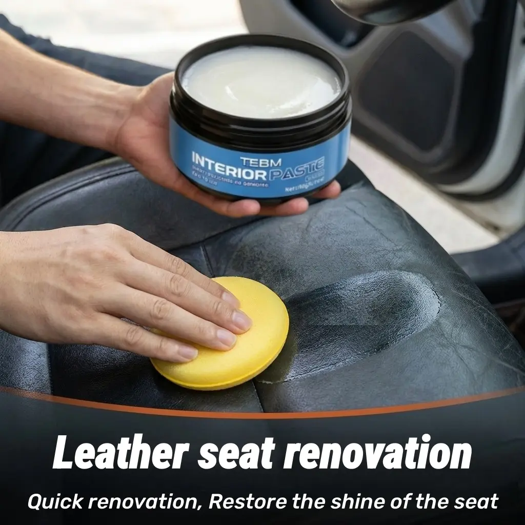 Car Leather Care Cream-Cleaning and Refurbishing Polishing, Easily rejuvenate leather seats and sofas, without damaging the leather, making it more secure to use