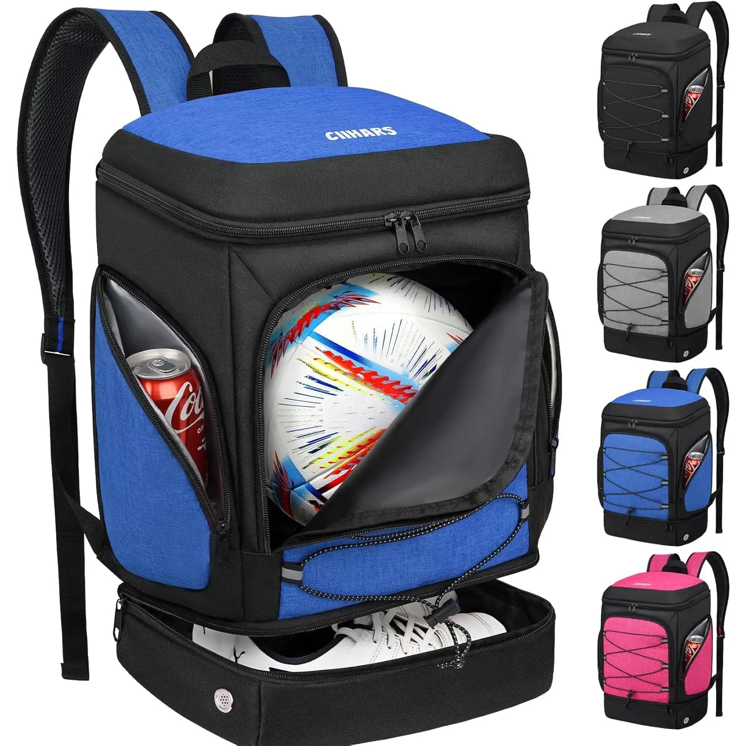 Soccer Bag - Soccer Backpack with Ball Holder,Sport Equipment Bags gifts for soccer stuff Water resistant Includes Separate Cleat Fit Basketball Volleyball Football