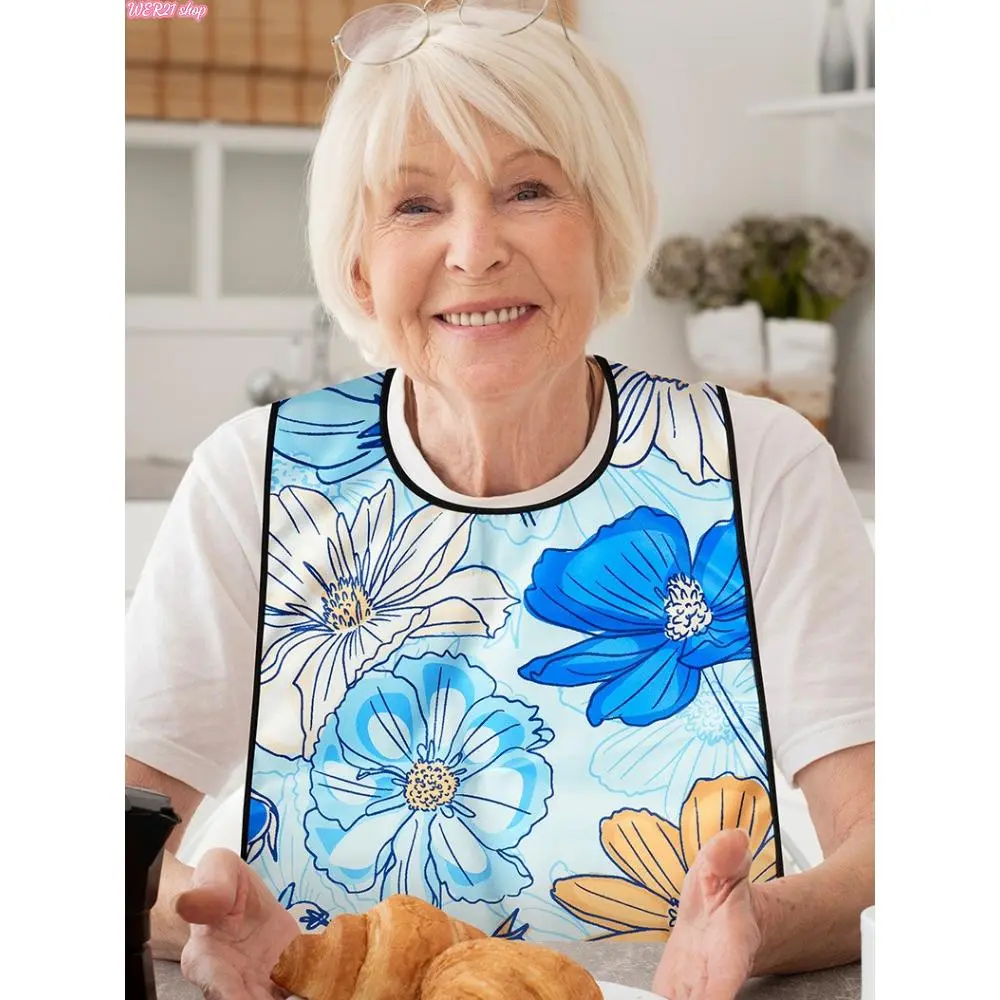 2026Waterproof Adult Bib for Elderly, practical mealtime apron with large coverage, stain-resistant reusable eating guard, lightweight comfortable dining accessory for seniors at home and daily meals